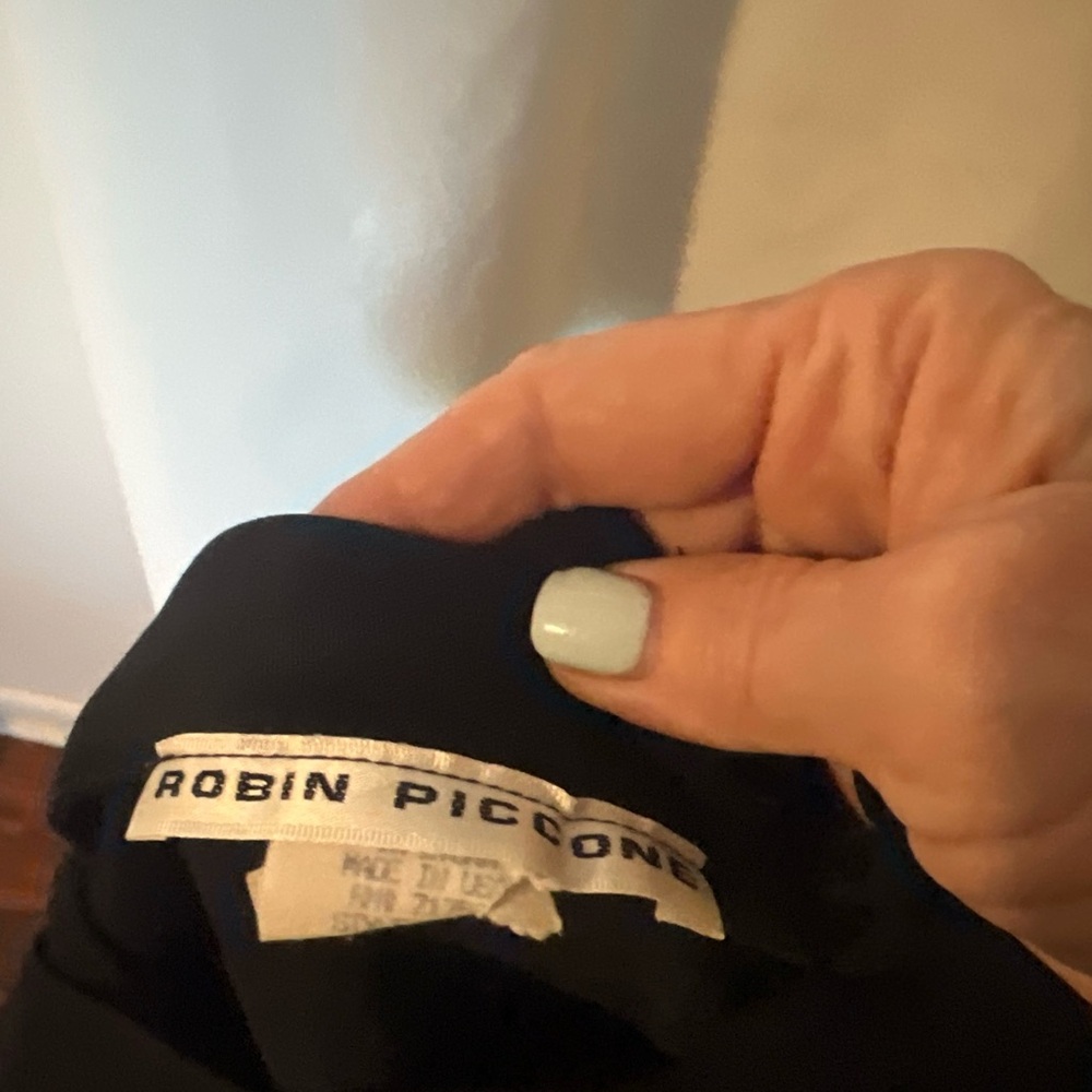Robin Piccone Sexy Black Spandex Nylon Dress, Strappy Back  M - Picture 9 of 9